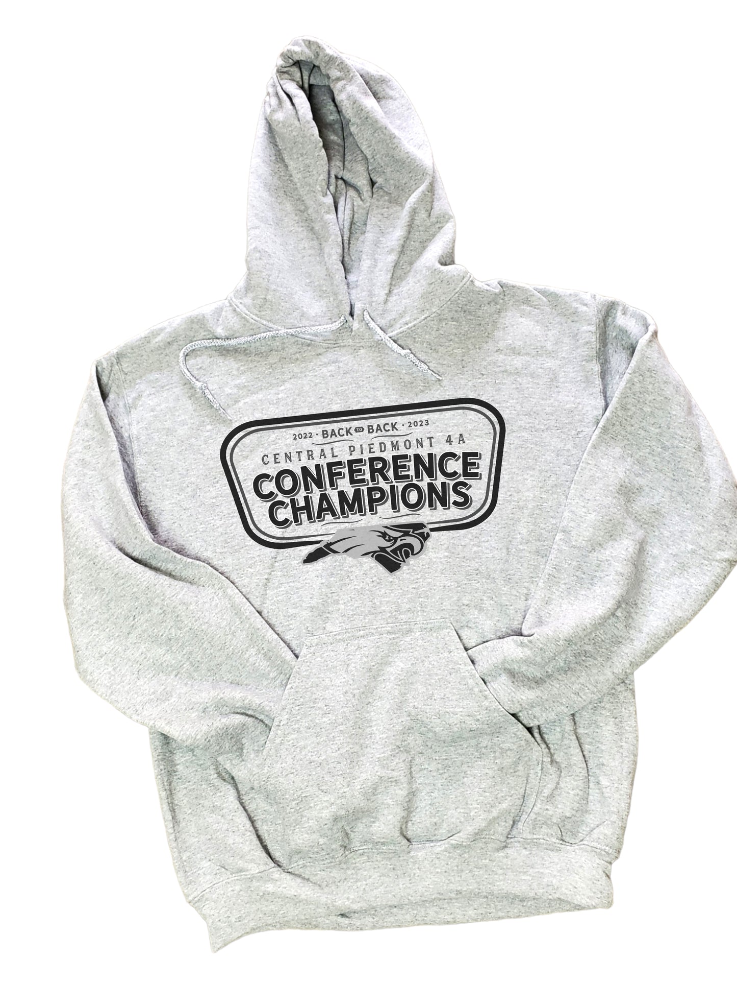 Gray Cotton Blend Retro Championship hoodie
