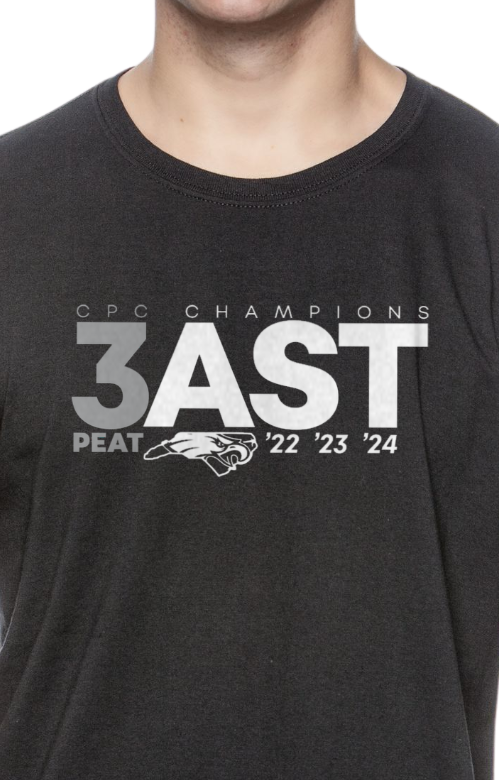 2024 Central Piedmont Regional Champions short sleeve t-shirt black/navy