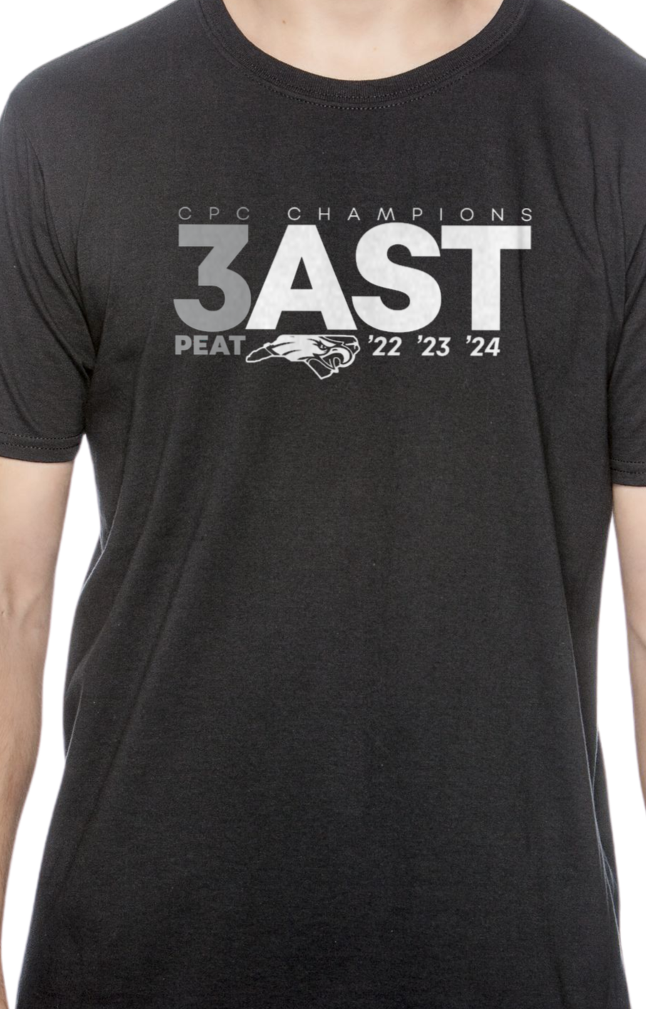2024 Central Piedmont Regional Champions short sleeve t-shirt black/navy