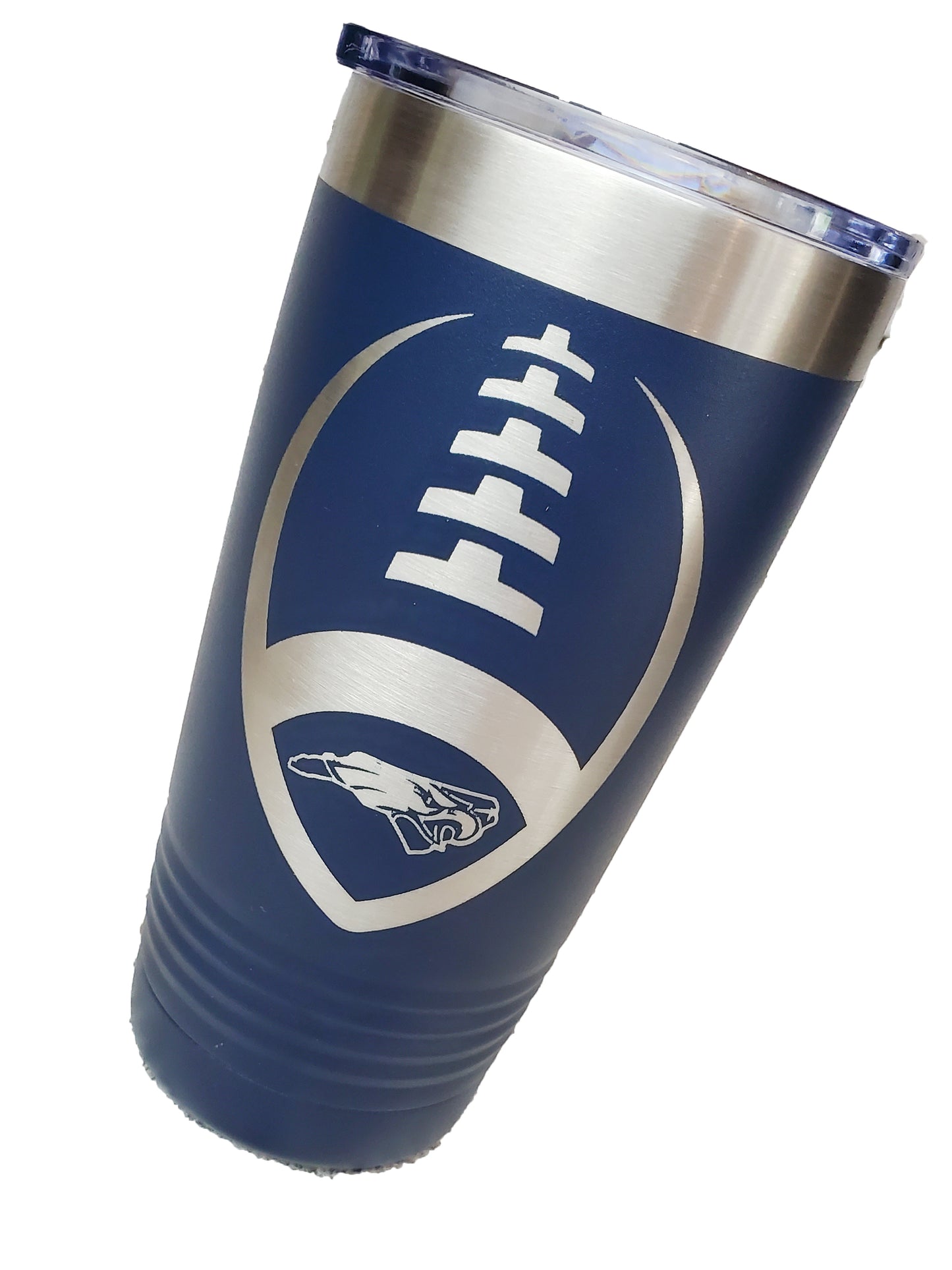 20 Ounce Navy tumbler, Fighting Eagles football tumbler