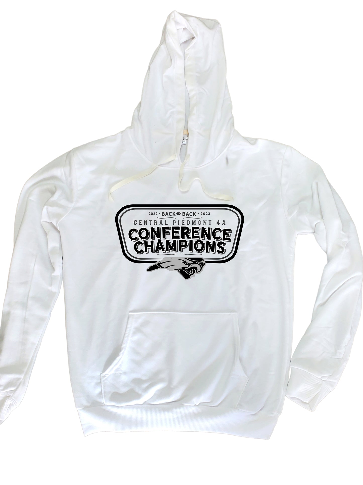 2023 Central Piedmont Regional Champions EFHS Eagles 100% white polyester hoodie