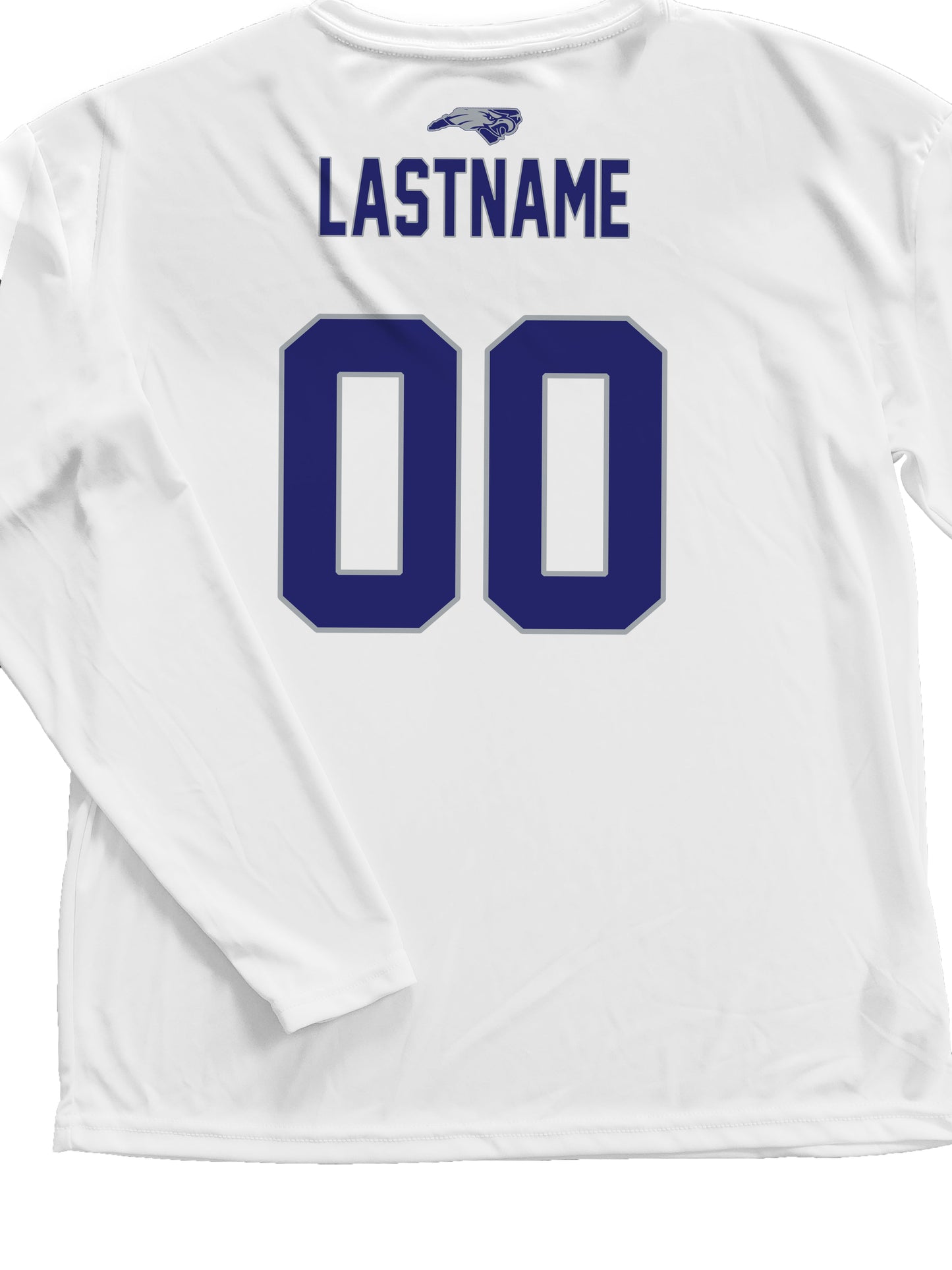 Football with Logo East Eagles Long Sleeve Performance Tee Shirt