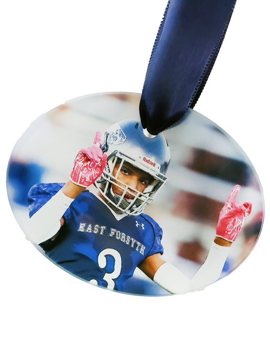 Photo Ornament, EFHS ornament with player photo